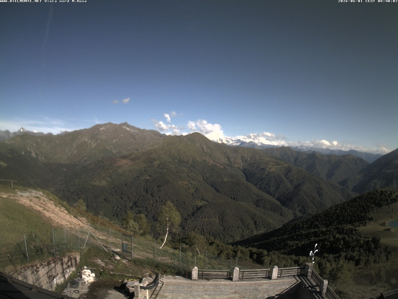time-lapse frame, Bielmonte M. Marca vista M. Rosa e Valsessera webcam