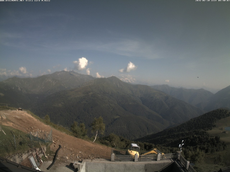 time-lapse frame, Bielmonte M. Marca vista M. Rosa e Valsessera webcam