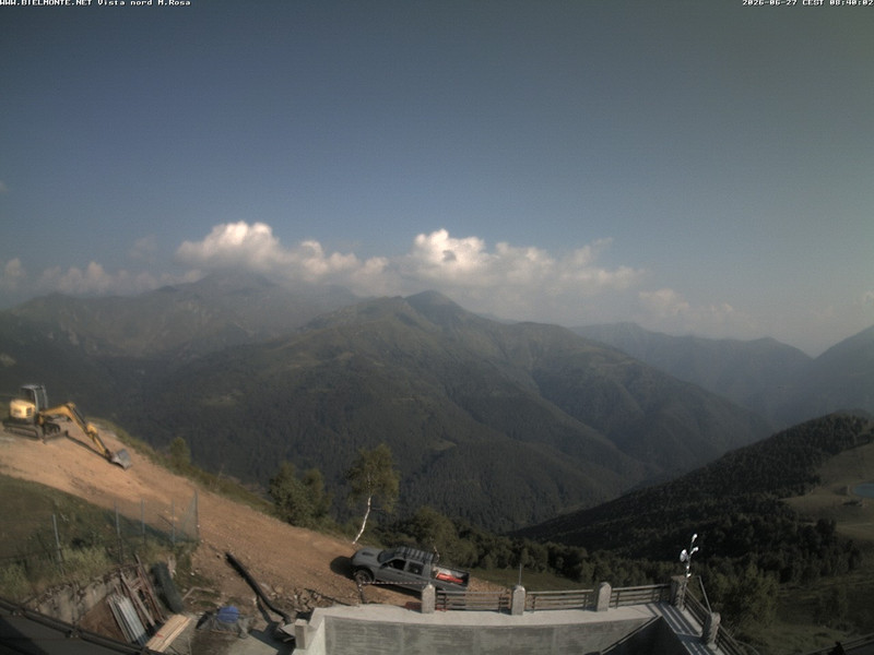 time-lapse frame, Bielmonte M. Marca vista M. Rosa e Valsessera webcam