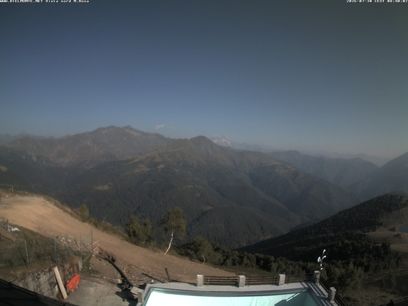 time-lapse frame, Bielmonte M. Marca vista M. Rosa e Valsessera webcam