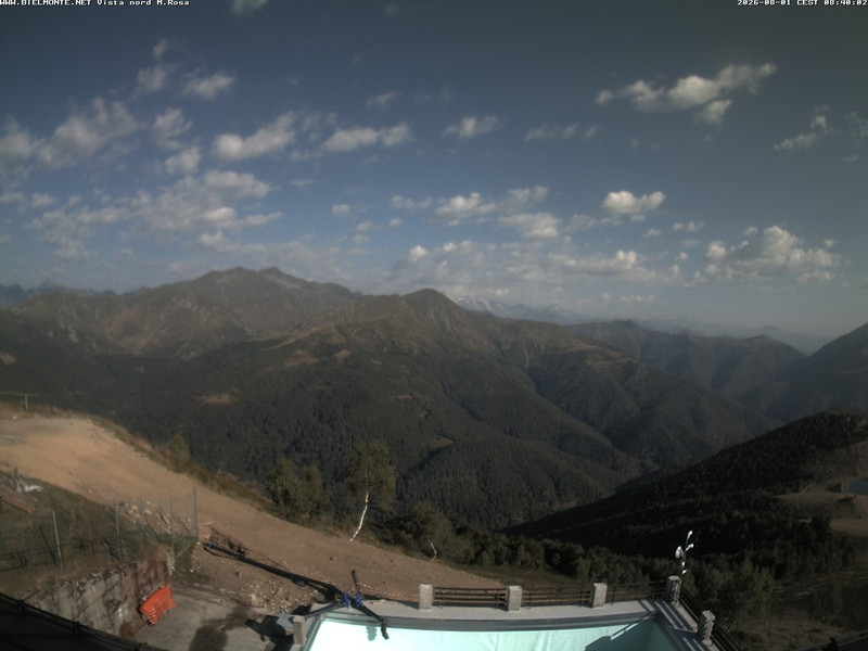 time-lapse frame, Bielmonte M. Marca vista M. Rosa e Valsessera webcam