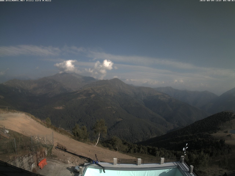 time-lapse frame, Bielmonte M. Marca vista M. Rosa e Valsessera webcam