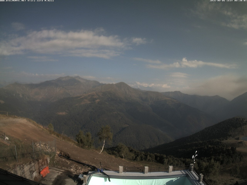 time-lapse frame, Bielmonte M. Marca vista M. Rosa e Valsessera webcam
