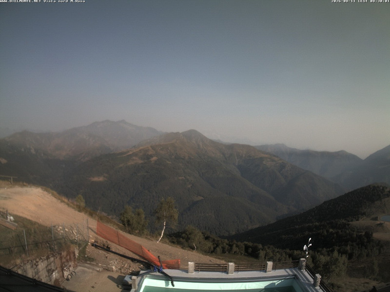 time-lapse frame, Bielmonte M. Marca vista M. Rosa e Valsessera webcam