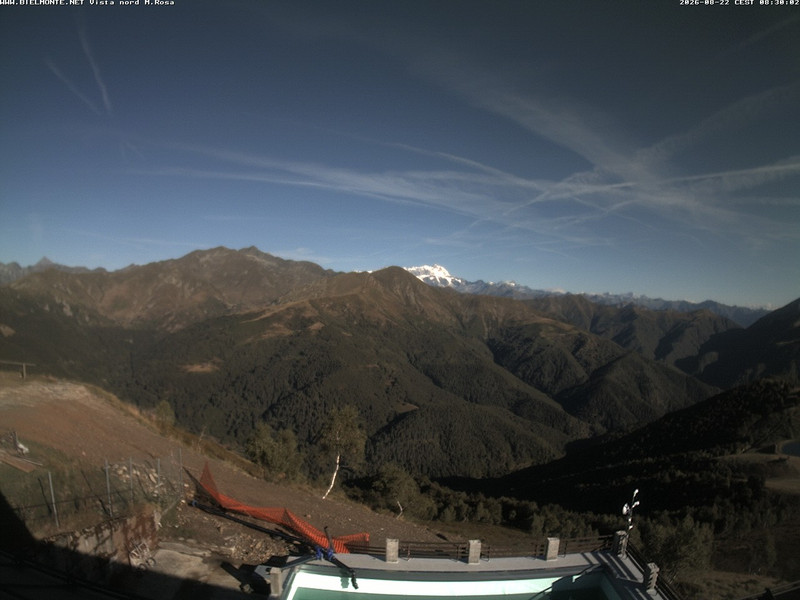 time-lapse frame, Bielmonte M. Marca vista M. Rosa e Valsessera webcam