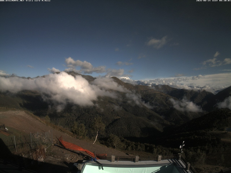 time-lapse frame, Bielmonte M. Marca vista M. Rosa e Valsessera webcam