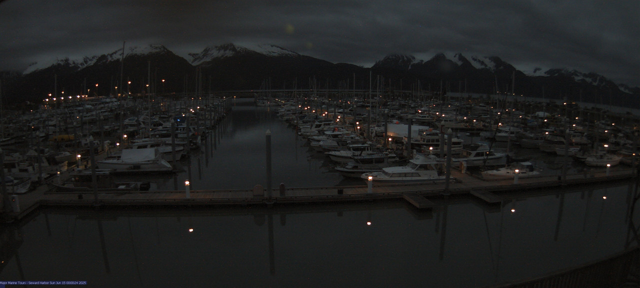 time-lapse frame, Seward Harbor webcam