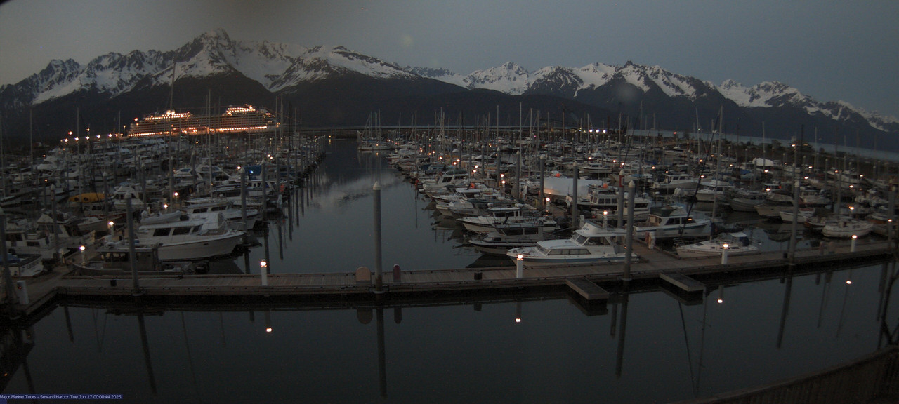 time-lapse frame, Seward Harbor webcam