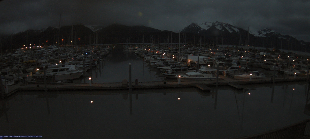 time-lapse frame, Seward Harbor webcam