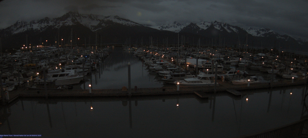 time-lapse frame, Seward Harbor webcam