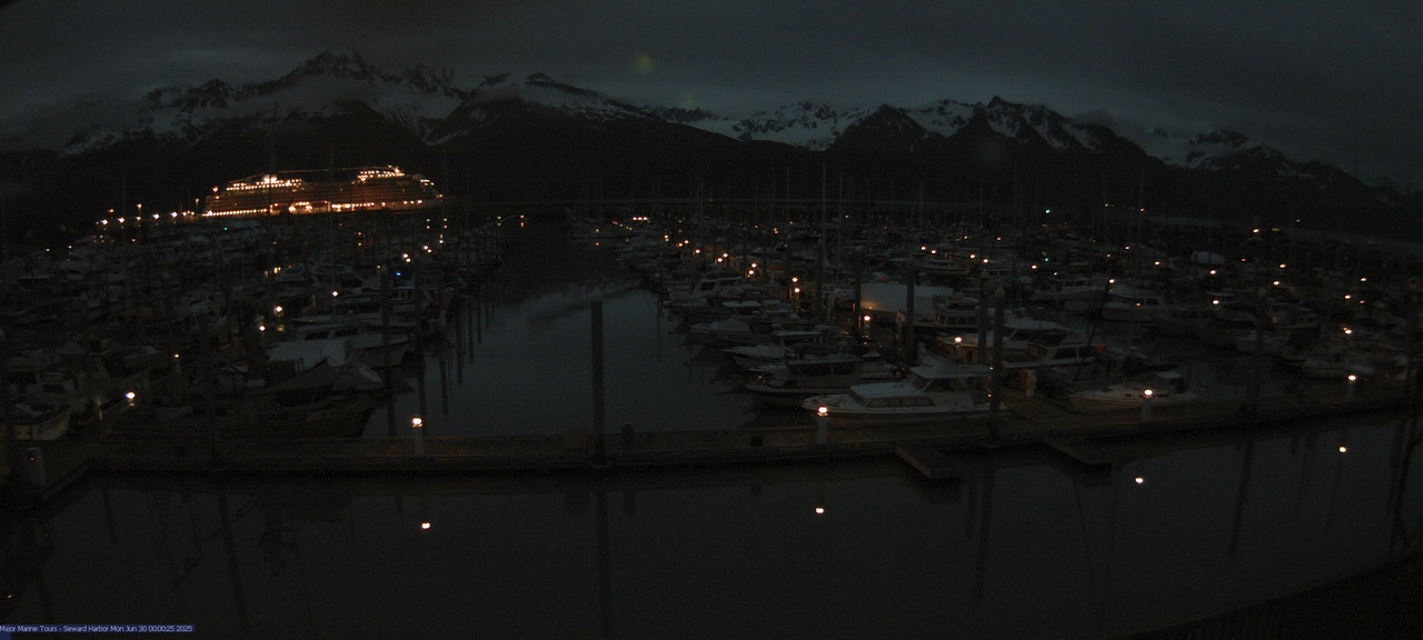 time-lapse frame, Seward Harbor webcam