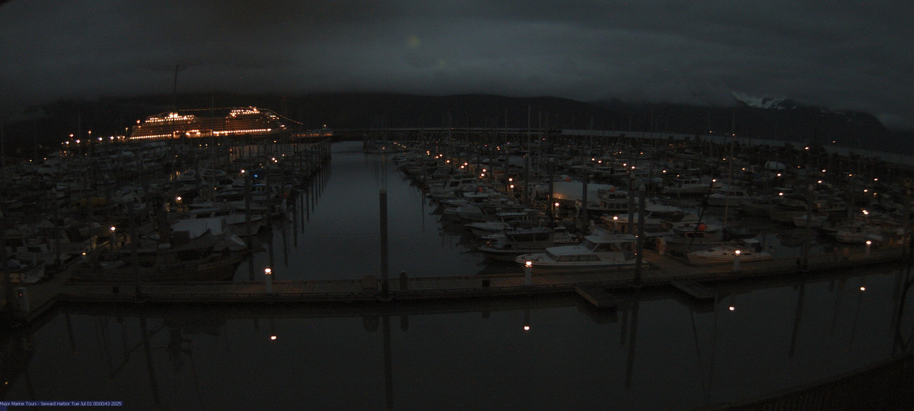 time-lapse frame, Seward Harbor webcam