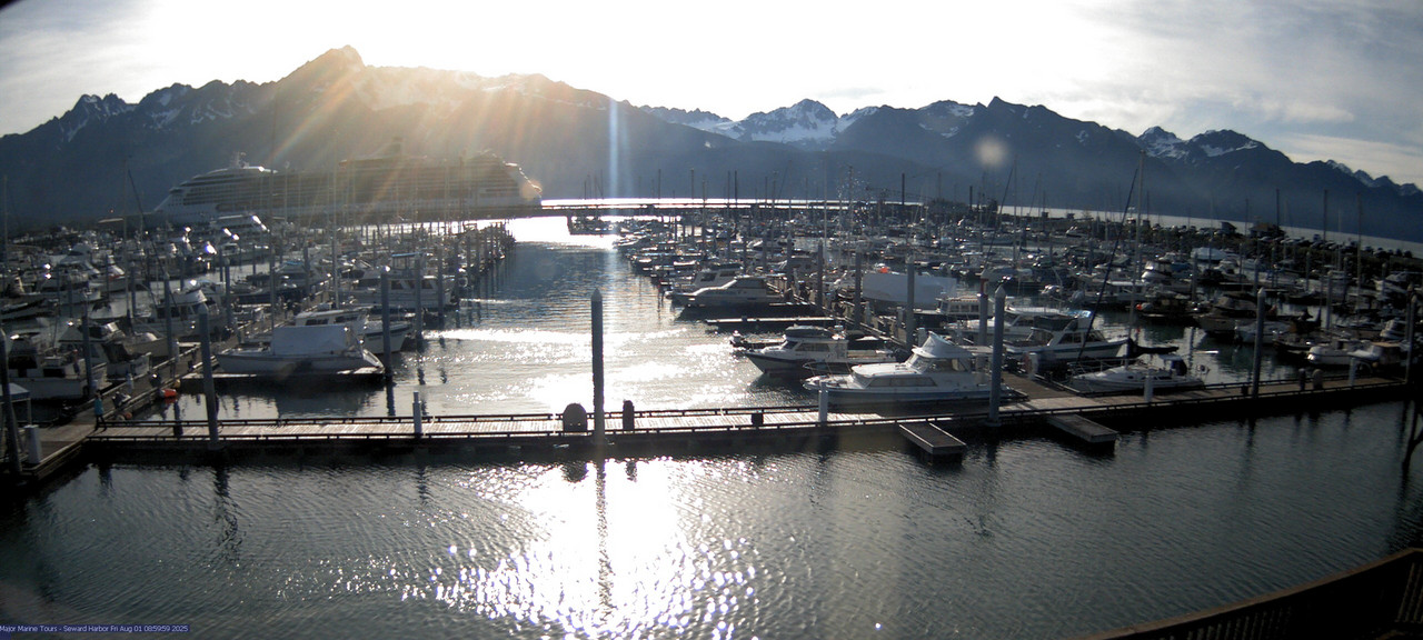 time-lapse frame, Seward Harbor webcam