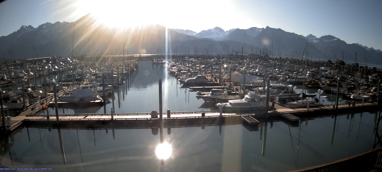 time-lapse frame, Seward Harbor webcam