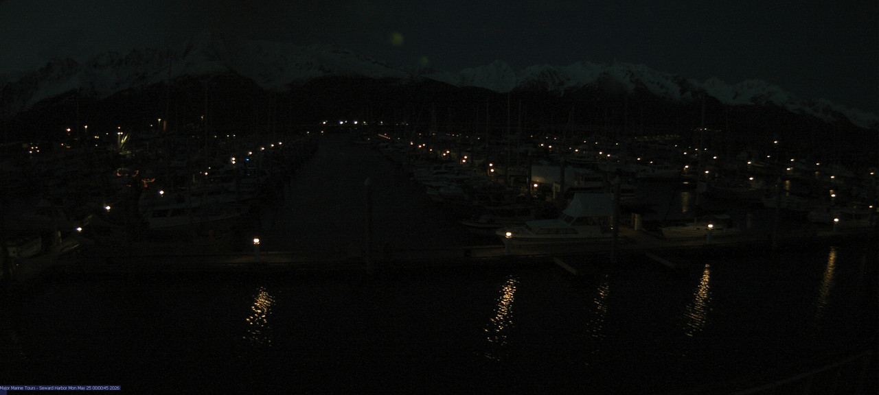time-lapse frame, Seward Harbor webcam