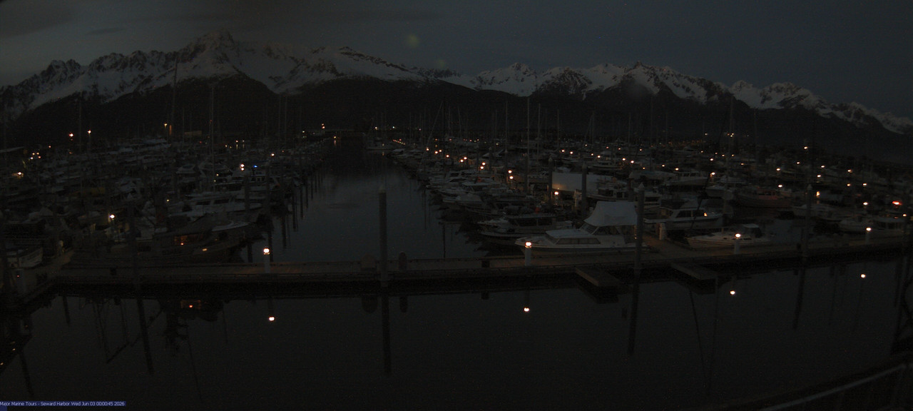 time-lapse frame, Seward Harbor webcam