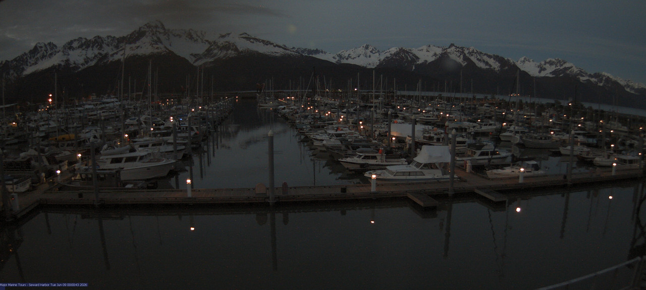 time-lapse frame, Seward Harbor webcam