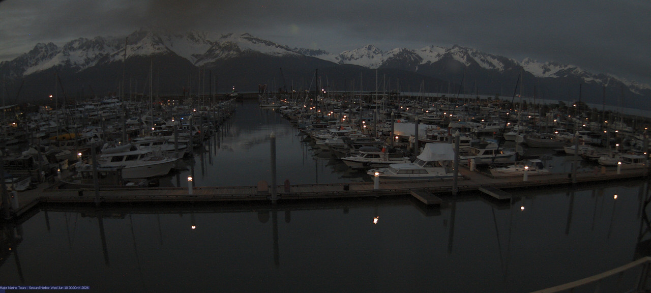 time-lapse frame, Seward Harbor webcam