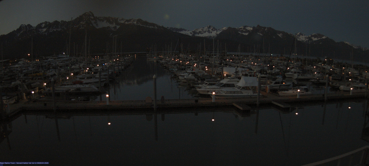 time-lapse frame, Seward Harbor webcam
