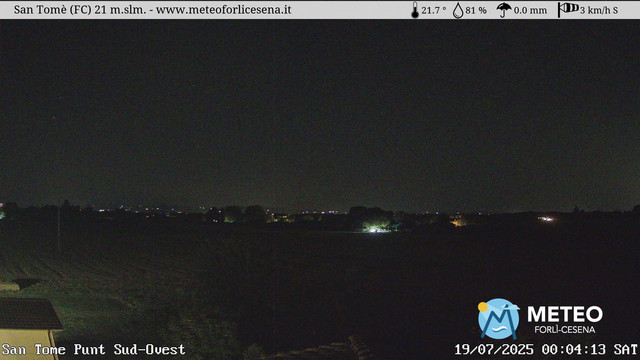 time-lapse frame, San Tomè webcam