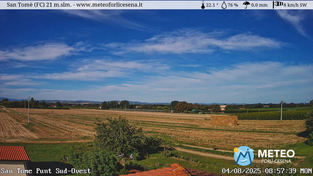 time-lapse frame, San Tomè webcam