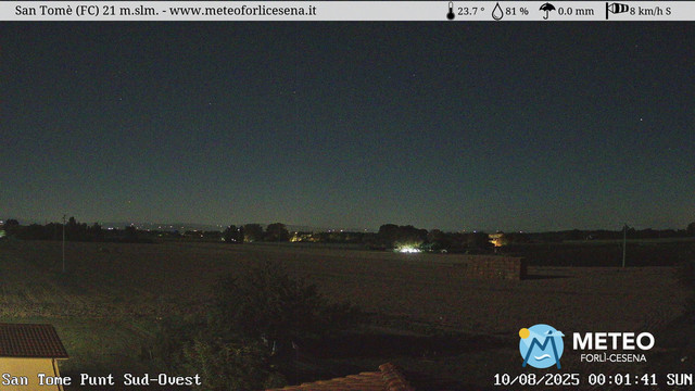time-lapse frame, San Tomè webcam