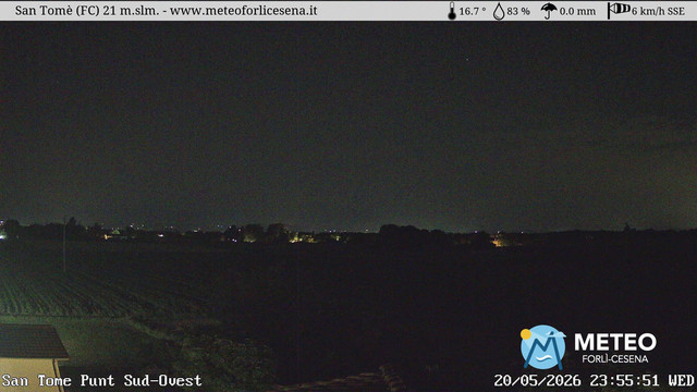 time-lapse frame, San Tomè webcam