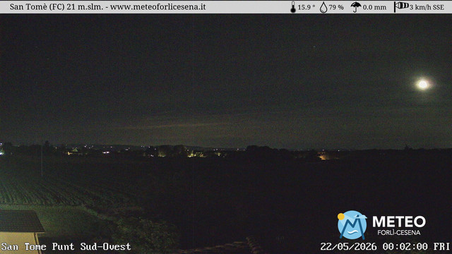 time-lapse frame, San Tomè webcam