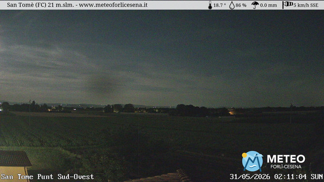 time-lapse frame, San Tomè webcam