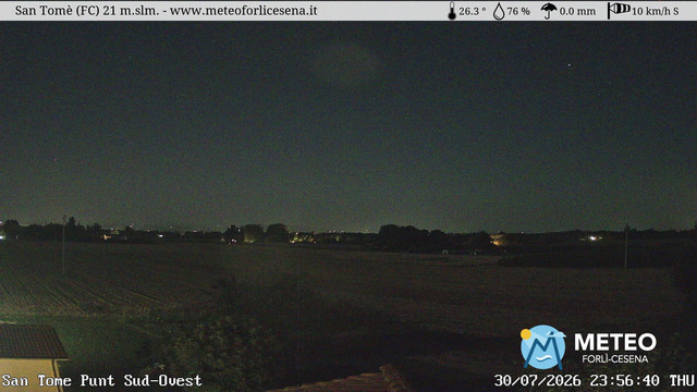 time-lapse frame, San Tomè webcam