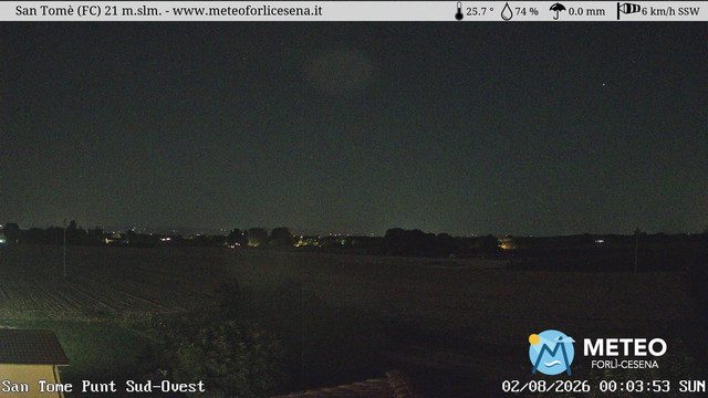time-lapse frame, San Tomè webcam