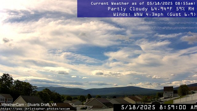 time-lapse frame, Stuarts Draft, VA webcam