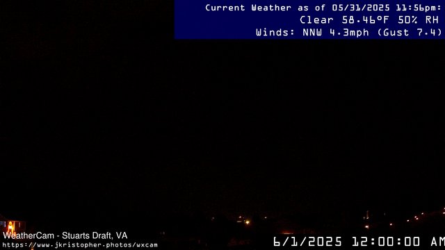 time-lapse frame, Stuarts Draft, VA webcam