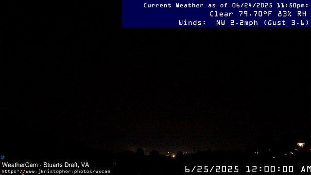 time-lapse frame, Stuarts Draft, VA webcam