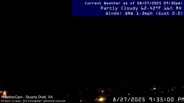 time-lapse frame, Stuarts Draft, VA webcam