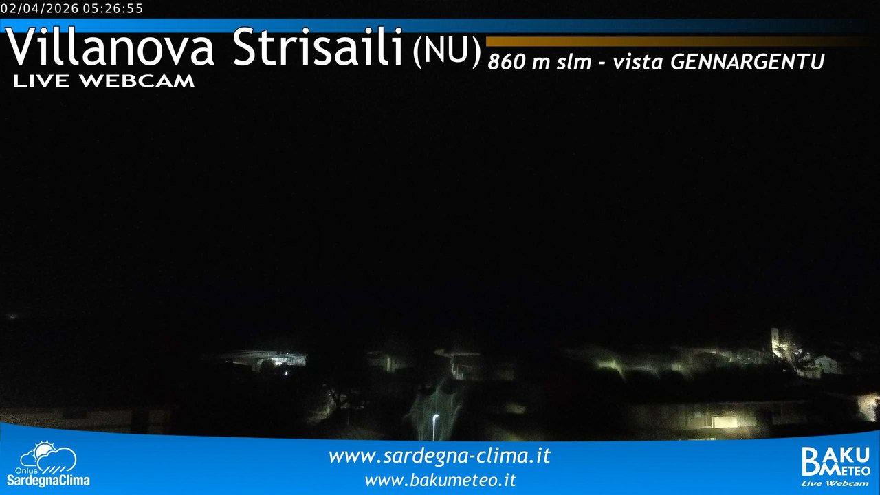 time-lapse frame, Villanova Strisaili webcam