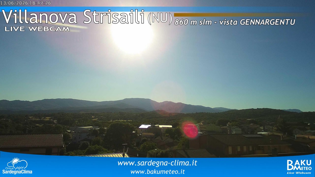 time-lapse frame, Villanova Strisaili webcam