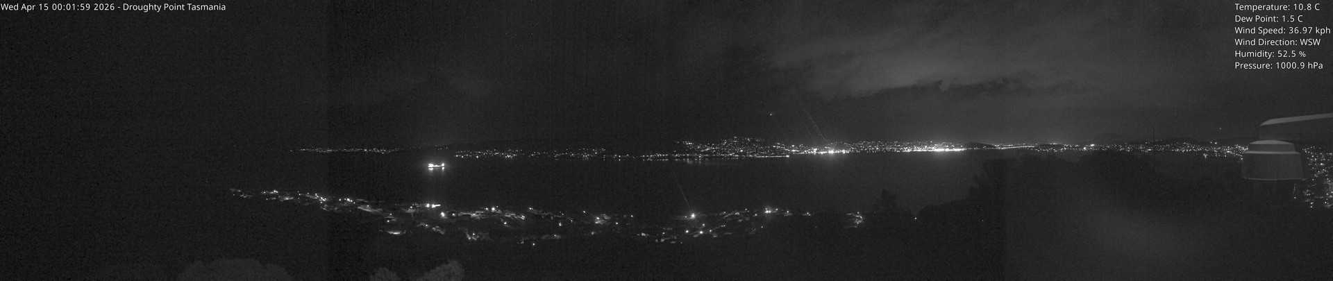 time-lapse frame, Droughty Point webcam