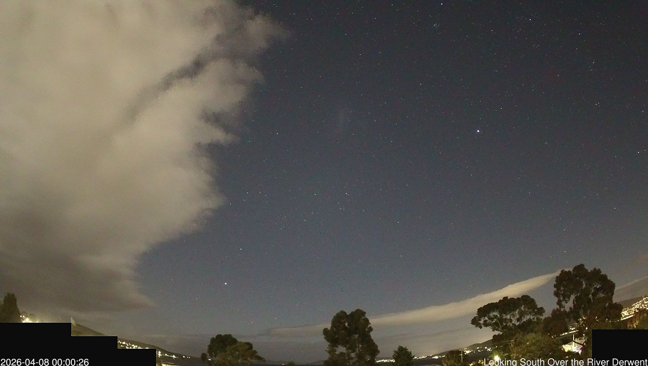 time-lapse frame, Aurora Cam Tasmania webcam