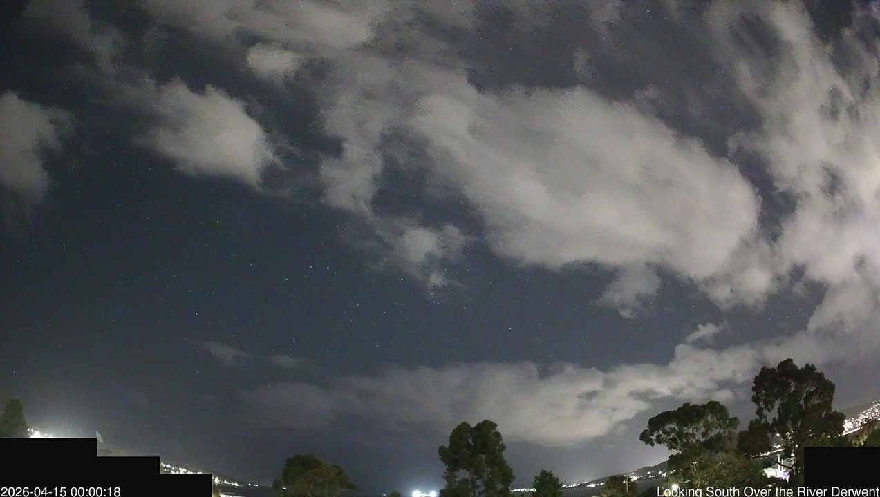 time-lapse frame, Aurora Cam Tasmania webcam
