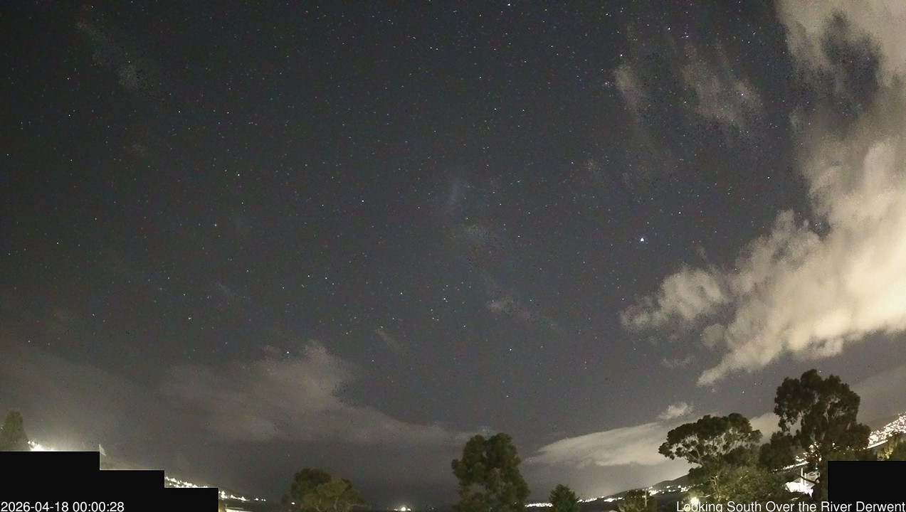 time-lapse frame, Aurora Cam Tasmania webcam