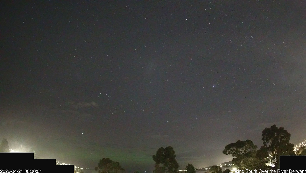 time-lapse frame, Aurora Cam Tasmania webcam