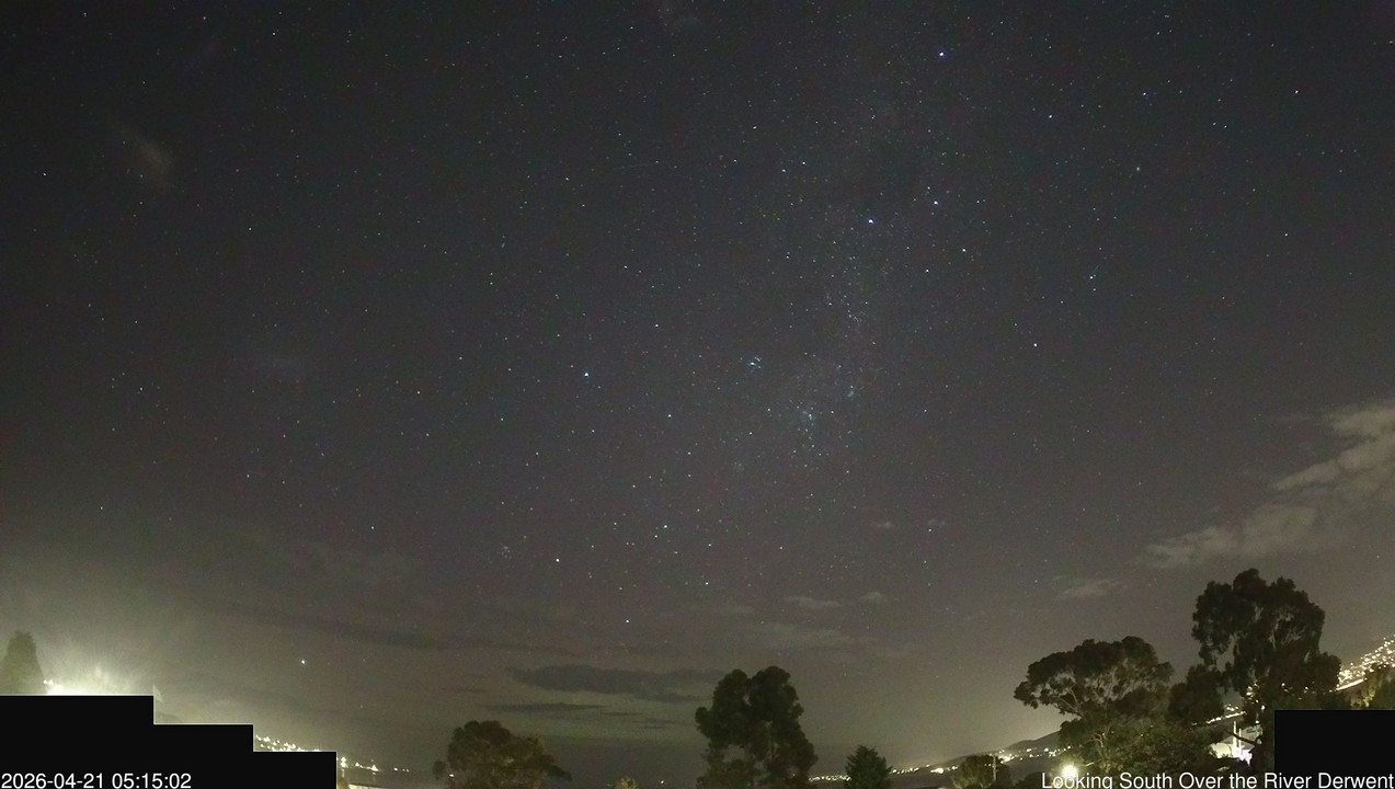 time-lapse frame, Aurora Cam Tasmania webcam