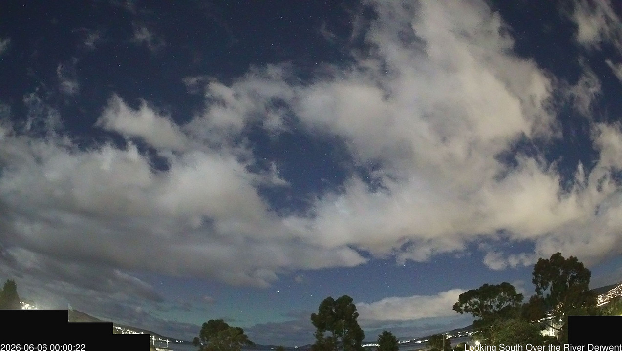 time-lapse frame, Aurora Cam Tasmania webcam