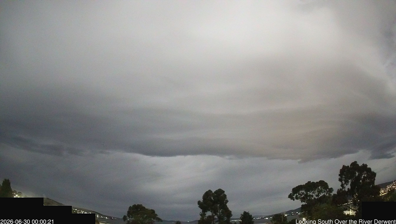 time-lapse frame, Aurora Cam Tasmania webcam