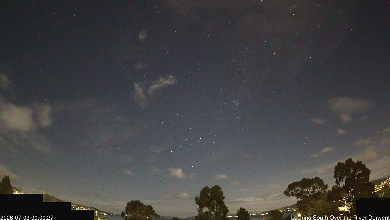 time-lapse frame, Aurora Cam Tasmania webcam