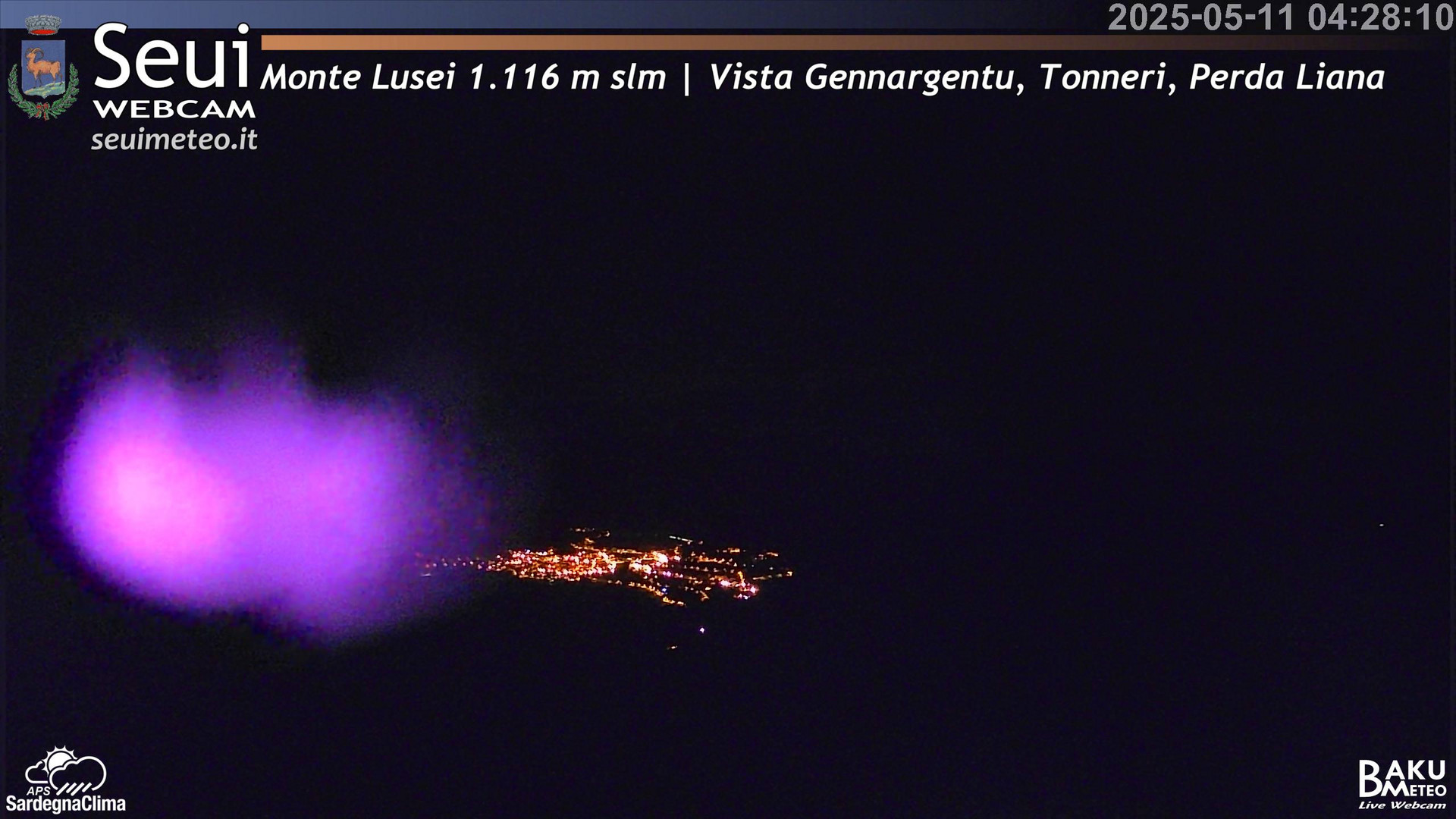 time-lapse frame, Monte Lusei Panoramica webcam