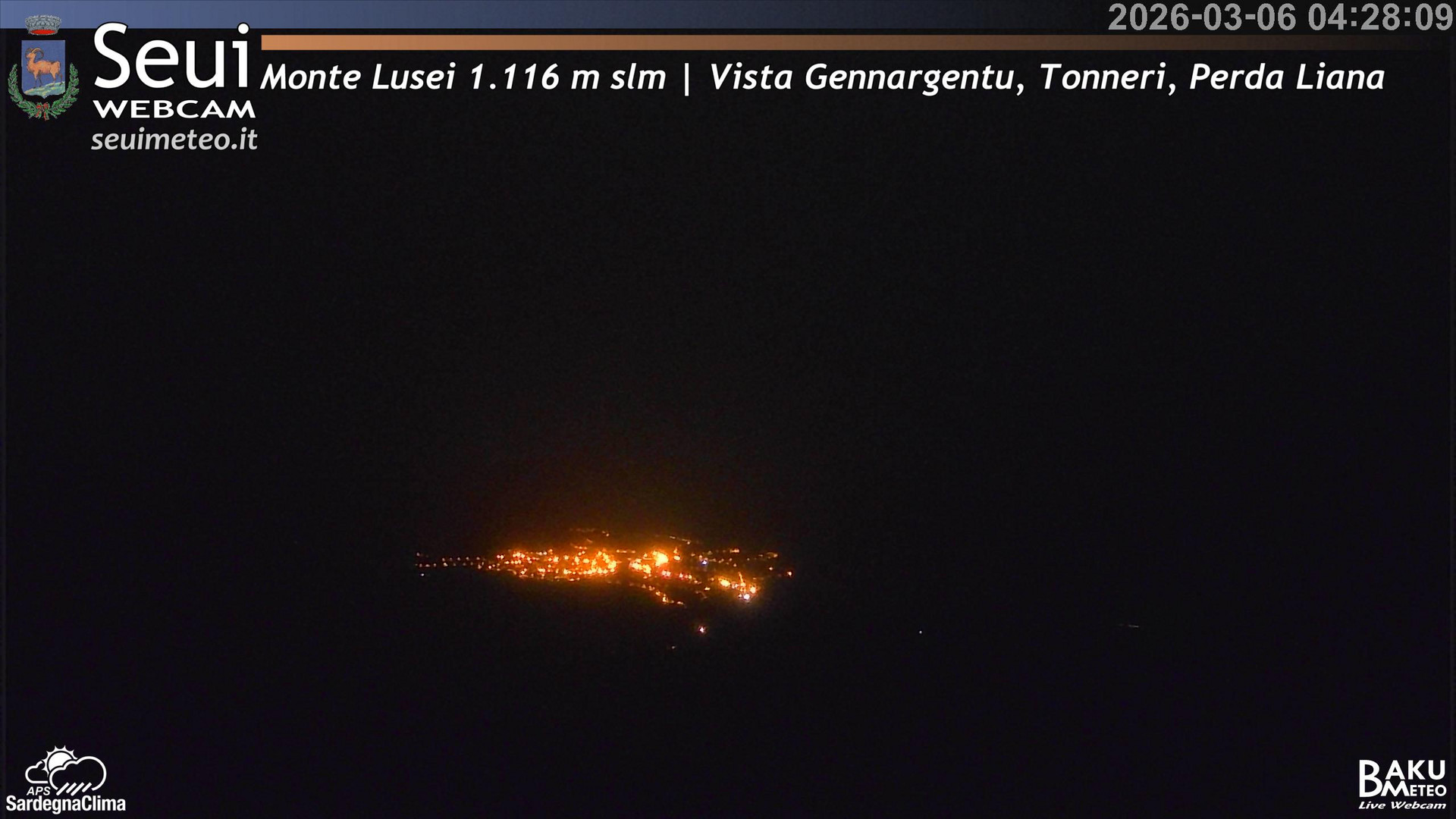 time-lapse frame, Monte Lusei Panoramica webcam