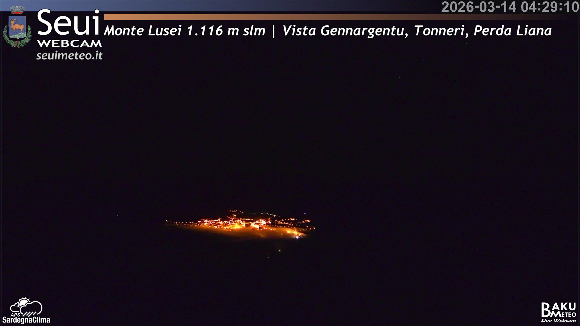 time-lapse frame, Monte Lusei Panoramica webcam
