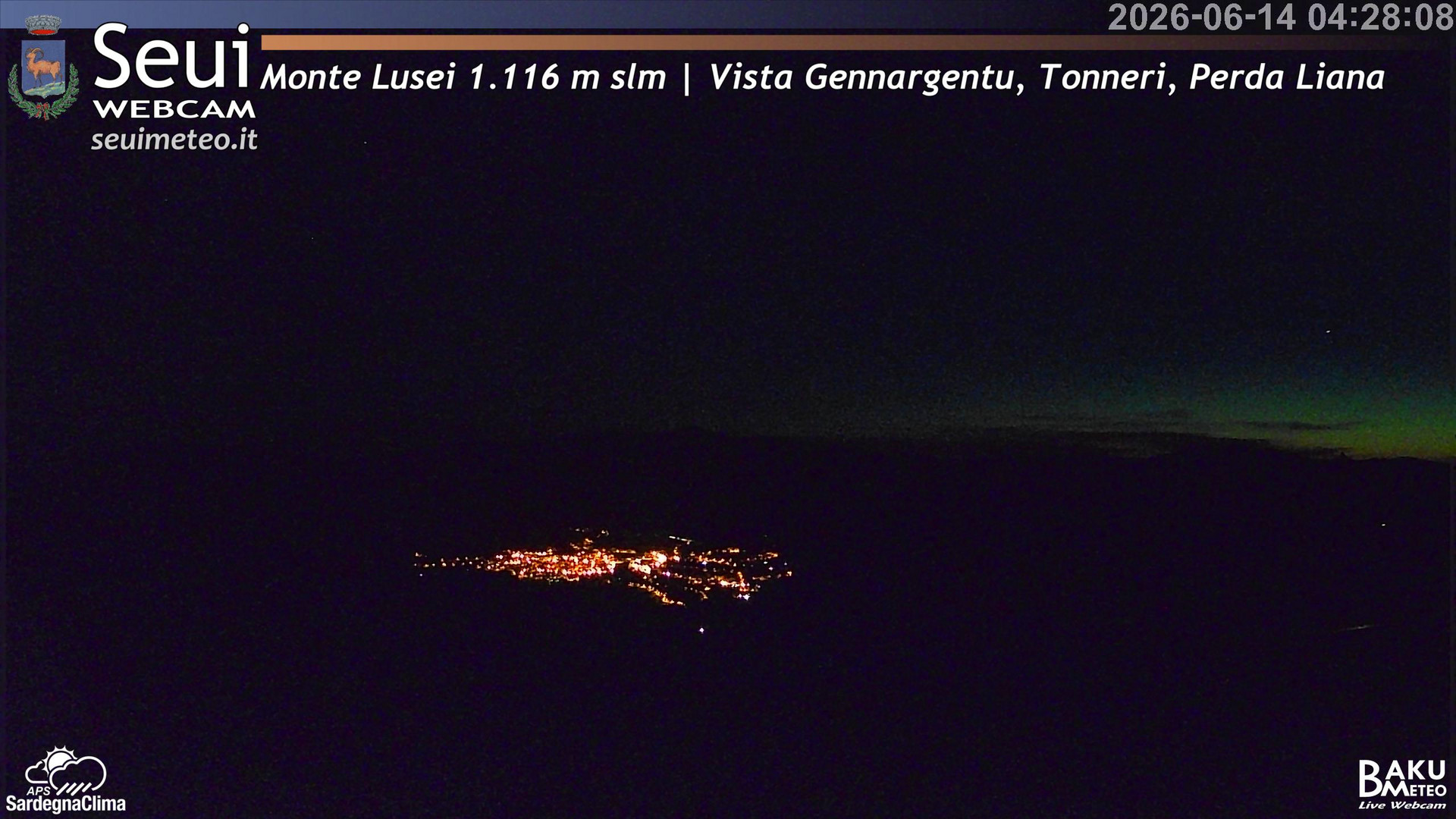 time-lapse frame, Monte Lusei Panoramica webcam